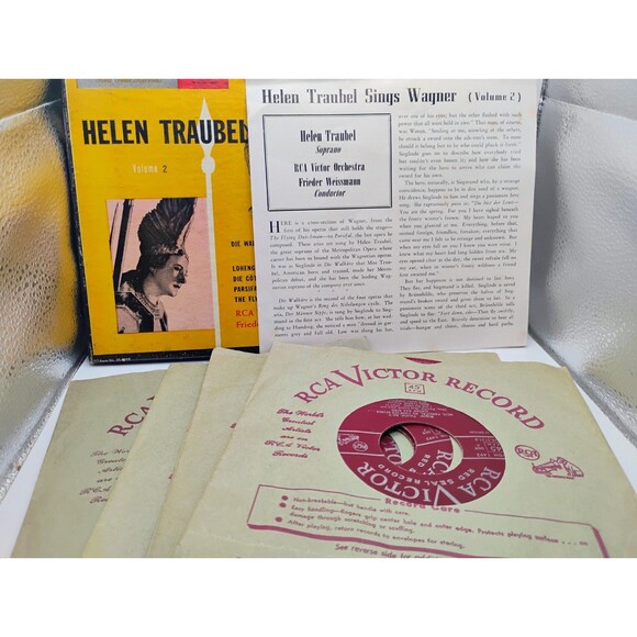 2) Helen Traubel Old Vienna & Sings Wagner (45 RPM) RCA Victor Records Red Seal - Picture 12 of 16